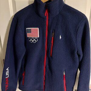 NWT Official USA 2022 Polo Ralph Lauren Olympic Fleece Mens small
